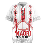 Toitu Te Tiriti Waitangi Rugby Jersey White Wharenui House - Aussie Hoodie