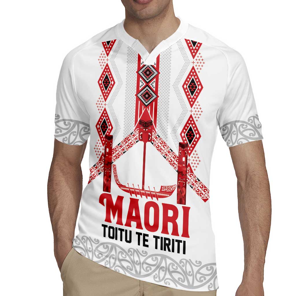 Toitu Te Tiriti Waitangi Rugby Jersey White Wharenui House - Aussie Hoodie