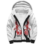 Toitu Te Tiriti Waitangi Sherpa Hoodie White Wharenui House - Aussie Hoodie