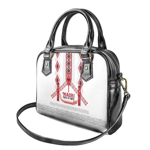 Toitu Te Tiriti Waitangi Shoulder Handbag White Wharenui House - Aussie Hoodie