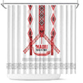 Toitu Te Tiriti Waitangi Shower Curtain White Wharenui House - Aussie Hoodie
