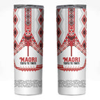 Toitu Te Tiriti Waitangi Skinny Tumbler White Wharenui House - Aussie Hoodie