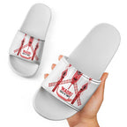 Toitu Te Tiriti Waitangi Slide Sandals White Wharenui House - Aussie Hoodie