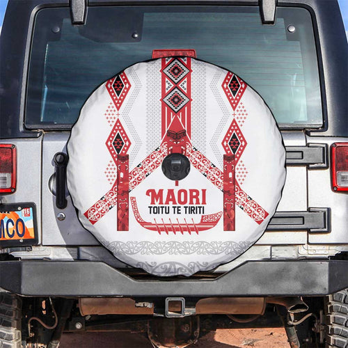 Toitu Te Tiriti Waitangi Spare Tire Cover White Wharenui House - Aussie Hoodie