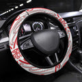 Toitu Te Tiriti Waitangi Steering Wheel Cover White Wharenui House - Aussie Hoodie