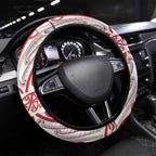Toitu Te Tiriti Waitangi Steering Wheel Cover White Wharenui House - Aussie Hoodie
