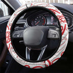 Toitu Te Tiriti Waitangi Steering Wheel Cover White Wharenui House - Aussie Hoodie