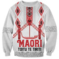 Toitu Te Tiriti Waitangi Sweatshirt White Wharenui House - Aussie Hoodie