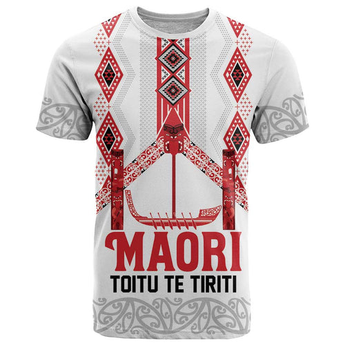 Toitu Te Tiriti Waitangi T Shirt White Wharenui House - Aussie Hoodie
