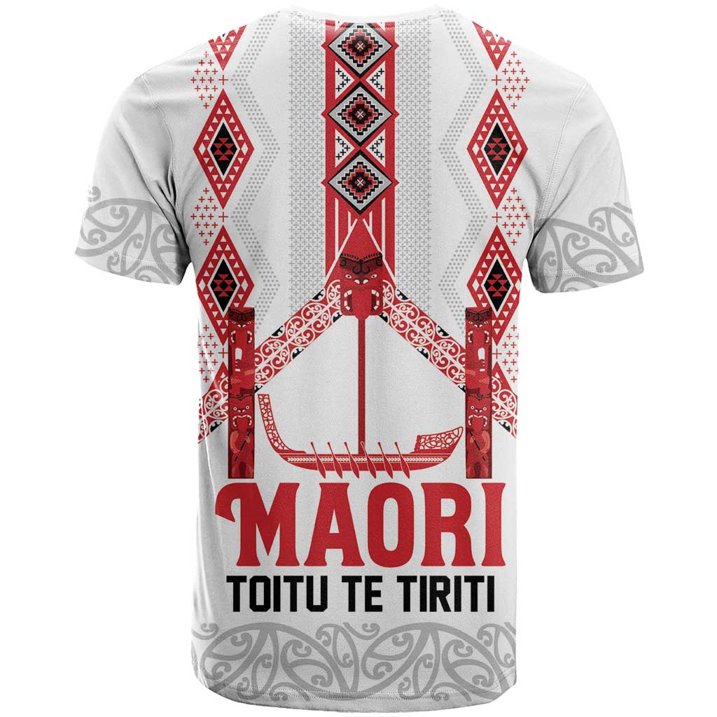 Toitu Te Tiriti Waitangi T Shirt White Wharenui House - Aussie Hoodie