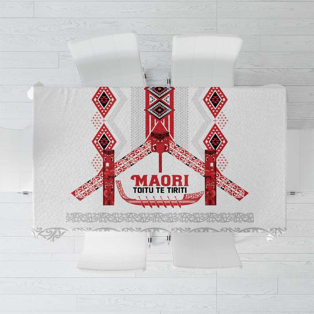 Toitu Te Tiriti Waitangi Tablecloth White Wharenui House - Aussie Hoodie