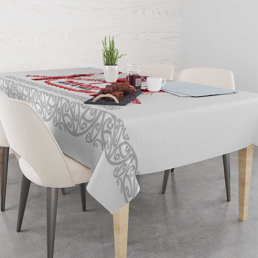 Toitu Te Tiriti Waitangi Tablecloth White Wharenui House - Aussie Hoodie