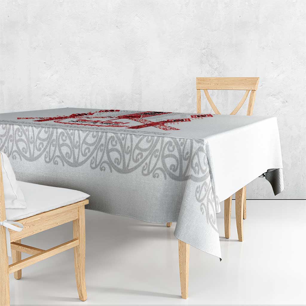 Toitu Te Tiriti Waitangi Tablecloth White Wharenui House - Aussie Hoodie