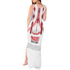 Toitu Te Tiriti Waitangi Tank Maxi Dress White Wharenui House - Aussie Hoodie