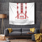 Toitu Te Tiriti Waitangi Tapestry White Wharenui House - Aussie Hoodie