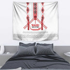 Toitu Te Tiriti Waitangi Tapestry White Wharenui House - Aussie Hoodie