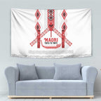 Toitu Te Tiriti Waitangi Tapestry White Wharenui House - Aussie Hoodie