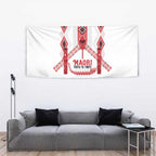 Toitu Te Tiriti Waitangi Tapestry White Wharenui House - Aussie Hoodie
