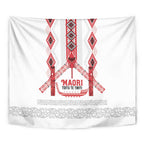 Toitu Te Tiriti Waitangi Tapestry White Wharenui House - Aussie Hoodie