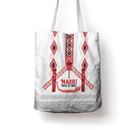 Toitu Te Tiriti Waitangi Tote Bag White Wharenui House - Aussie Hoodie