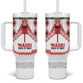Toitu Te Tiriti Waitangi Tumbler With Handle White Wharenui House - Aussie Hoodie
