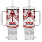 Toitu Te Tiriti Waitangi Tumbler With Handle White Wharenui House - Aussie Hoodie