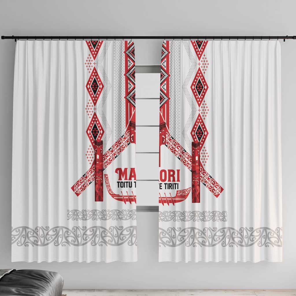 Toitu Te Tiriti Waitangi Window Curtain White Wharenui House - Aussie Hoodie