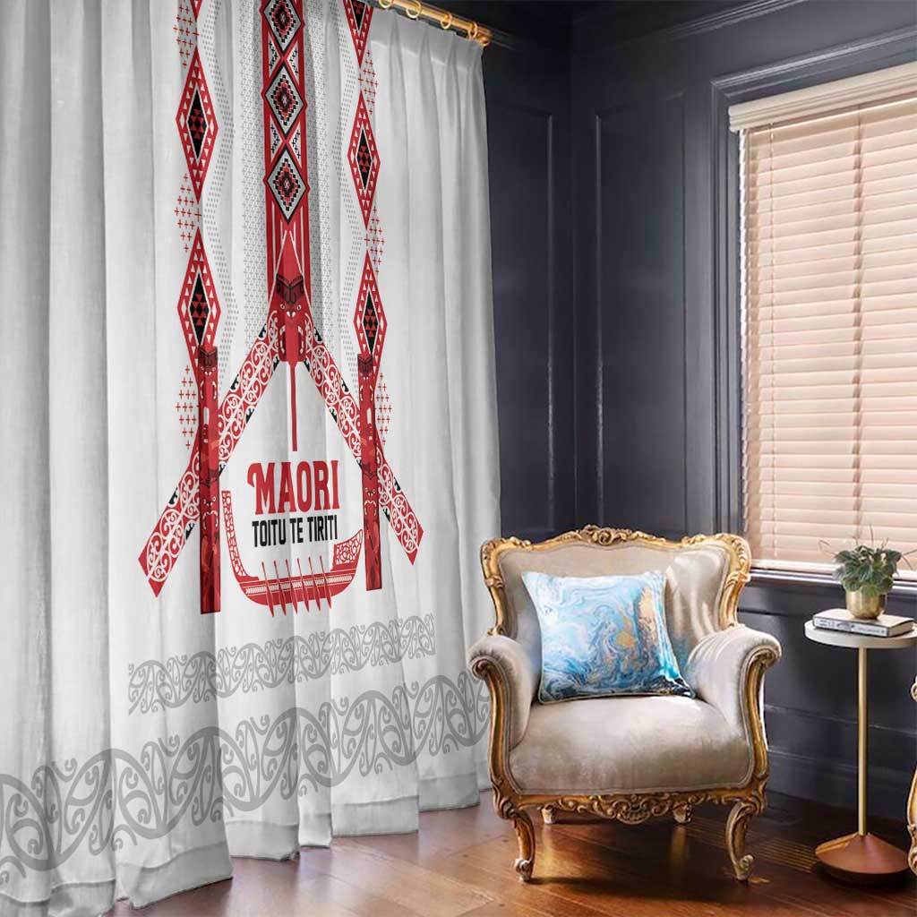 Toitu Te Tiriti Waitangi Window Curtain White Wharenui House - Aussie Hoodie