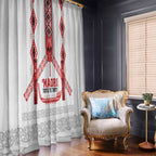 Toitu Te Tiriti Waitangi Window Curtain White Wharenui House - Aussie Hoodie