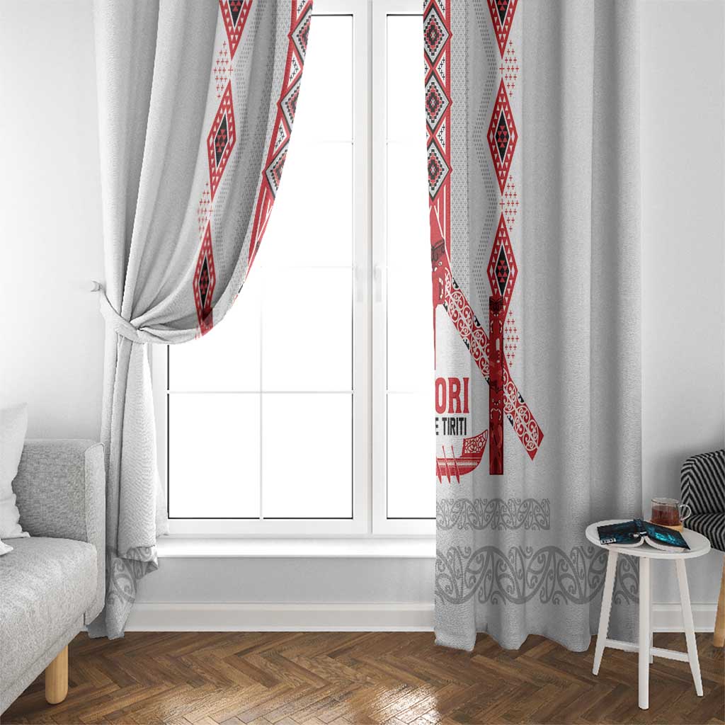 Toitu Te Tiriti Waitangi Window Curtain White Wharenui House - Aussie Hoodie