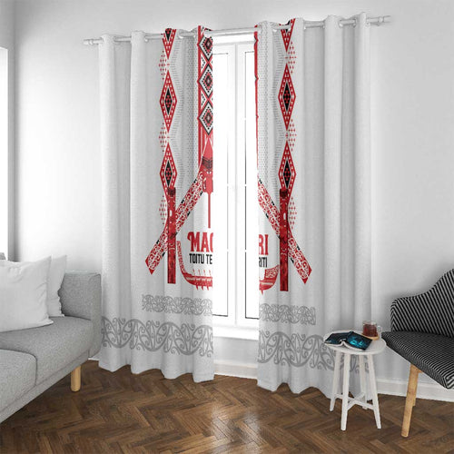 Toitu Te Tiriti Waitangi Window Curtain White Wharenui House - Aussie Hoodie