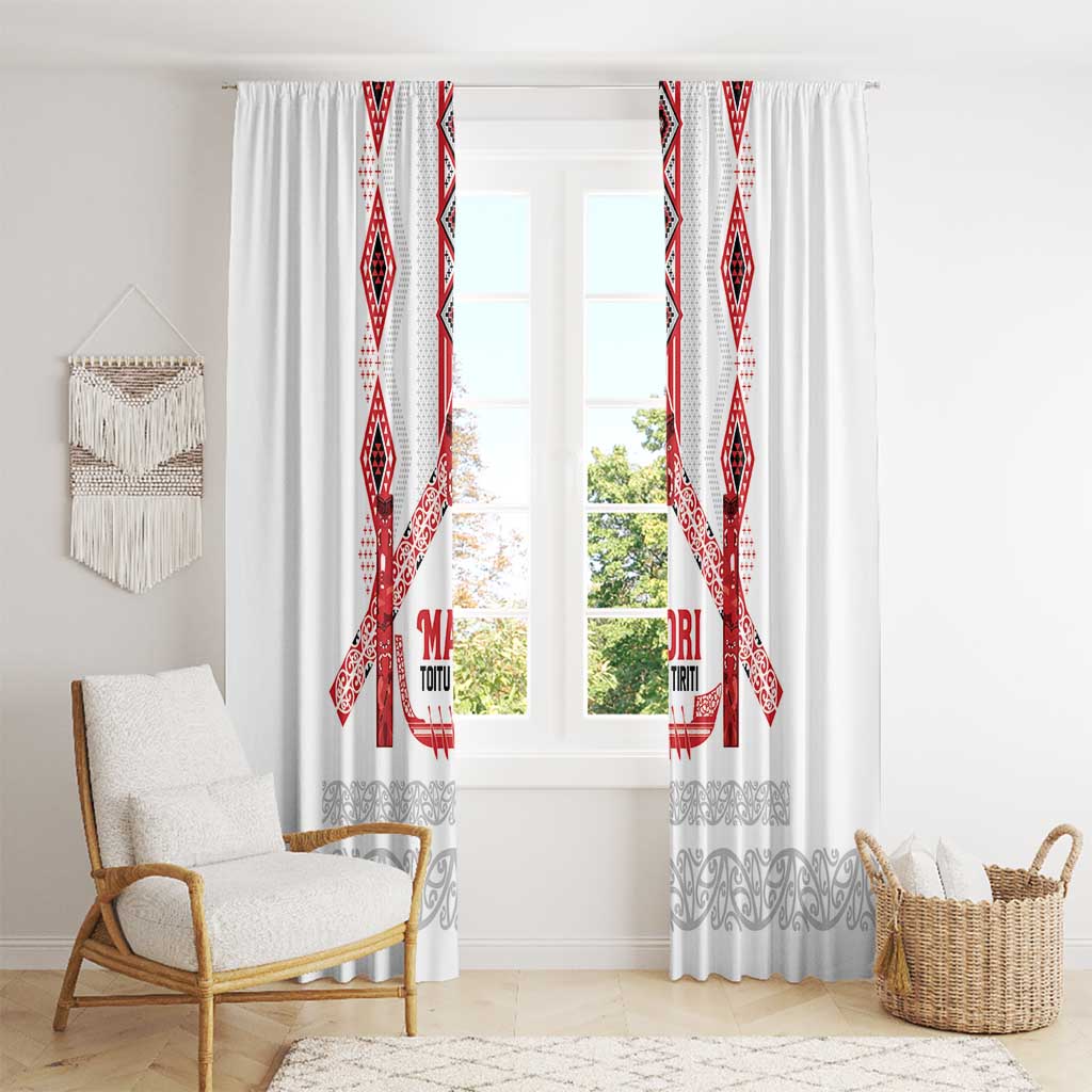 Toitu Te Tiriti Waitangi Window Curtain White Wharenui House - Aussie Hoodie