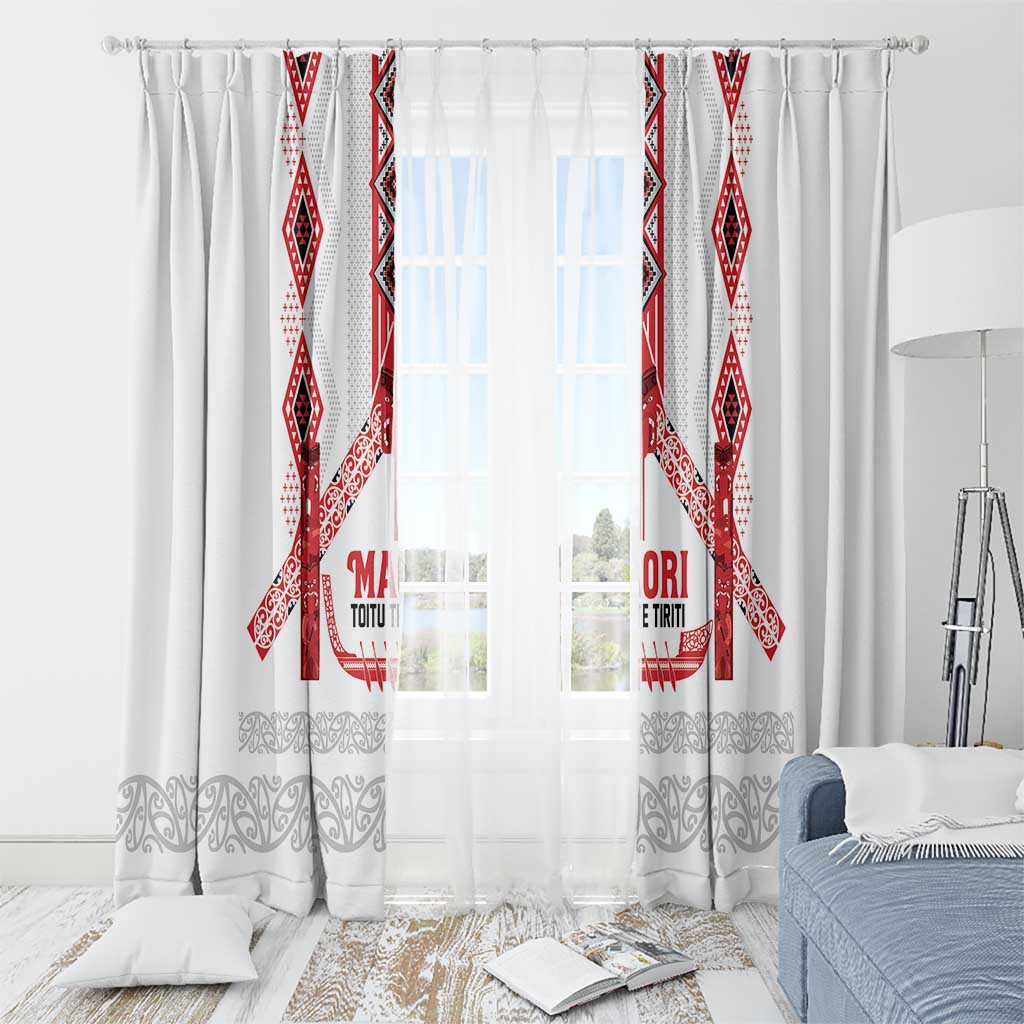 Toitu Te Tiriti Waitangi Window Curtain White Wharenui House - Aussie Hoodie