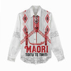 Toitu Te Tiriti Waitangi Women Casual Shirt White Wharenui House - Aussie Hoodie