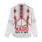 Toitu Te Tiriti Waitangi Women Casual Shirt White Wharenui House - Aussie Hoodie