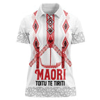 Toitu Te Tiriti Waitangi Women Polo Shirt White Wharenui House - Aussie Hoodie
