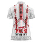 Toitu Te Tiriti Waitangi Women Polo Shirt White Wharenui House - Aussie Hoodie