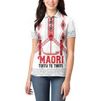 Toitu Te Tiriti Waitangi Women Polo Shirt White Wharenui House - Aussie Hoodie