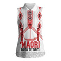 Toitu Te Tiriti Waitangi Women Sleeveless Polo Shirt White Wharenui House - Aussie Hoodie