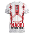 Toitu Te Tiriti Waitangi Women V-Neck T-Shirt White Wharenui House - Aussie Hoodie