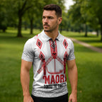 Toitu Te Tiriti Waitangi Zipper Polo Shirt White Wharenui House - Aussie Hoodie