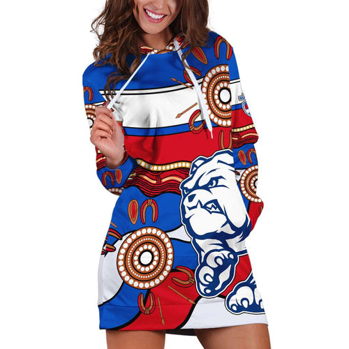 AFL Bulldogs Football Hoodie Dress Western Aboriginal Simple Style LT9