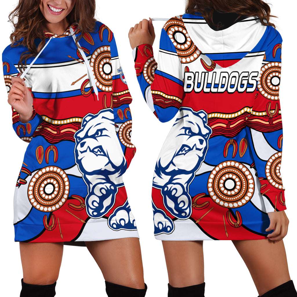 AFL Bulldogs Football Hoodie Dress Western Aboriginal Simple Style LT9
