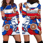 AFL Bulldogs Football Hoodie Dress Western Aboriginal Simple Style LT9