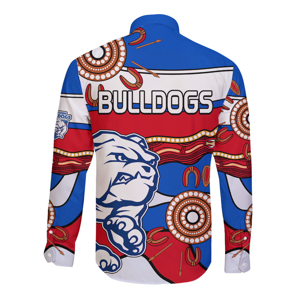 afl-bulldogs-football-long-sleeve-button-shirt-western-aboriginal-simple-style