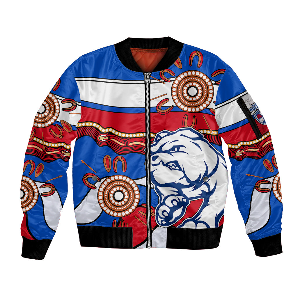 afl-bulldogs-football-sleeve-zip-bomber-jacket-western-aboriginal-simple-style
