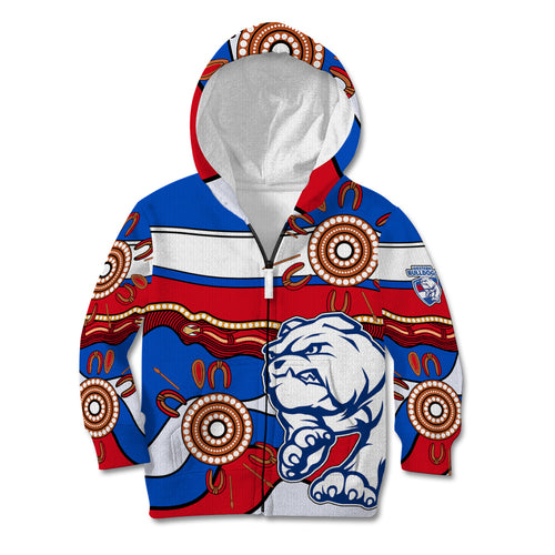 custom-text-and-number-afl-bulldogs-football-kid-hoodie-western-aboriginal-simple-style