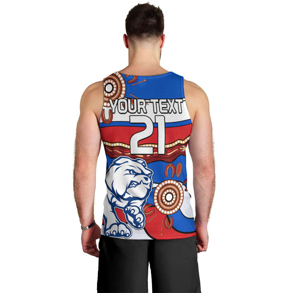 custom-text-and-number-afl-bulldogs-football-men-tank-top-western-aboriginal-simple-style