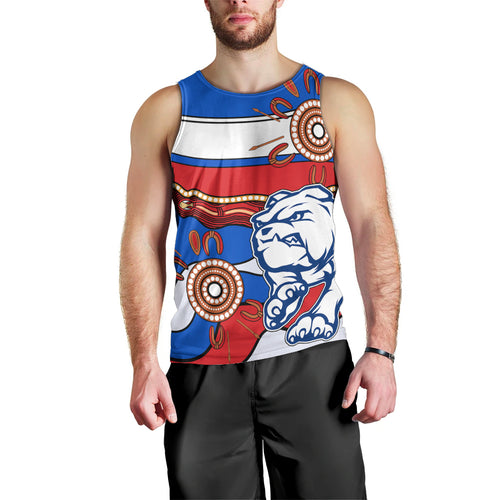 custom-text-and-number-afl-bulldogs-football-men-tank-top-western-aboriginal-simple-style