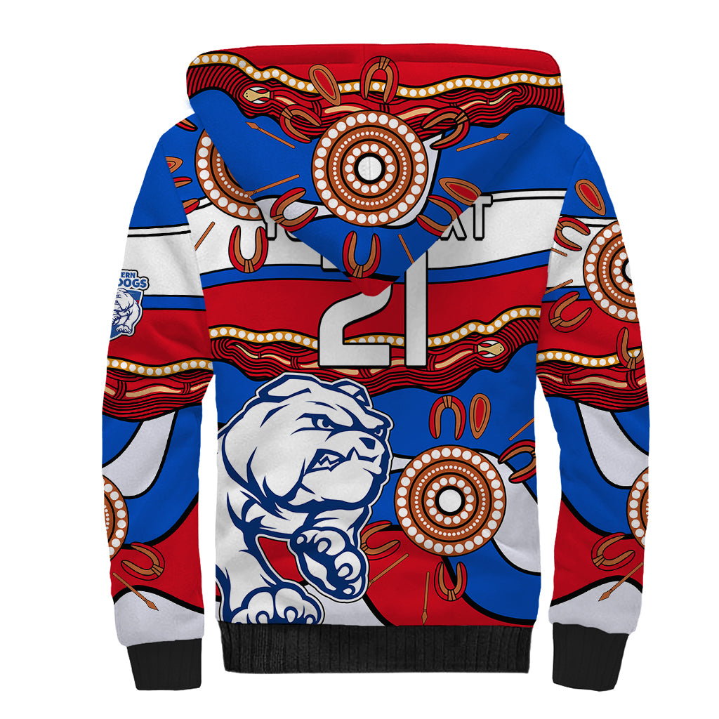 custom-text-and-number-afl-bulldogs-football-sherpa-hoodie-western-aboriginal-simple-style
